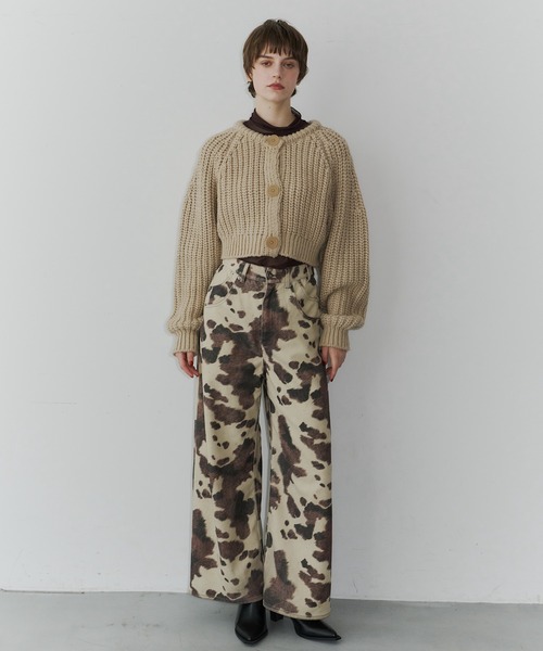 room153（ルームイチゴサン）の「2wayチャンキークロップドニット（ニット/セーター・レディース・チャコールグレー/ベージュ・FREE）」の13枚目の写真