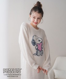 PEANUTSデザインルームウェアワンピース