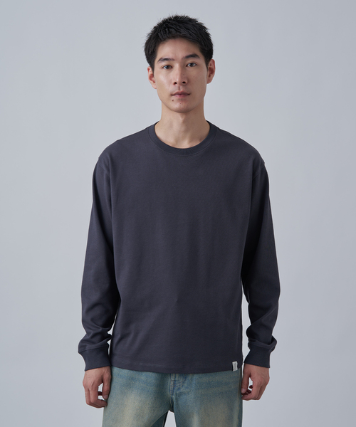 B.C STOCK(ベーセーストック)の「USA コットン 10オンスロングスリーブTシャツ(Tシャツ/カットソー・メンズ・ホワイト/ブラウン/アイボリー/チャコールグレー・MEDIUM/LARGE)」の16枚目の写真