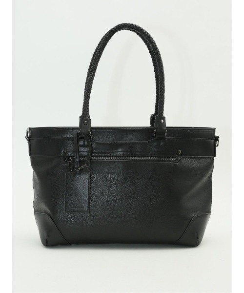 m.f.editorial（エムエフエディトリアル）の「【A4対応】m.f.エディトリアル メンズ ムラ型押し トートバッグ（トートバッグ・メンズ・ブラック/ネイビー・FREE）」の8枚目の写真