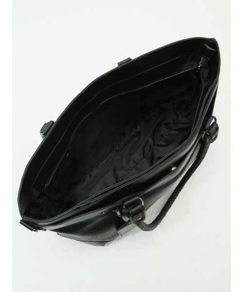 m.f.editorial（エムエフエディトリアル）の「【A4対応】m.f.エディトリアル メンズ ムラ型押し トートバッグ（トートバッグ・メンズ・ブラック/ネイビー・FREE）」の13枚目の写真