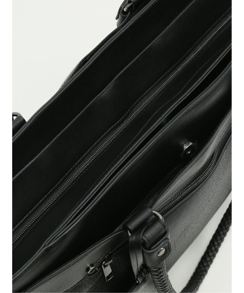 m.f.editorial（エムエフエディトリアル）の「【A4対応】m.f.エディトリアル メンズ ムラ型押し トートバッグ（トートバッグ・メンズ・ブラック/ネイビー・FREE）」の14枚目の写真