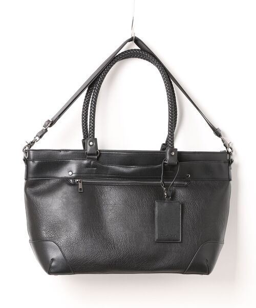 m.f.editorial（エムエフエディトリアル）の「【A4対応】m.f.エディトリアル メンズ ムラ型押し トートバッグ（トートバッグ・メンズ・ブラック/ネイビー・FREE）」の20枚目の写真