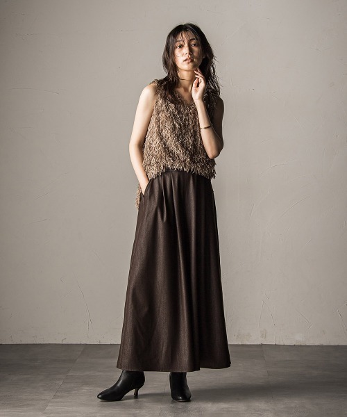 MAYSON GREY(メイソングレイ)の「フレアヘムキュロットパンツ≪洗濯機で洗える/セットアップ対応≫(その他パンツ・レディース・ネイビー/ブラウン/チャコールグレー・M)」の13枚目の写真