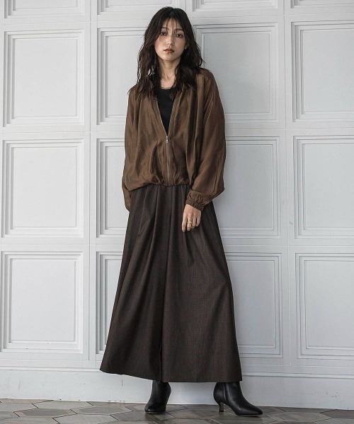 セール】フレアヘムキュロットパンツ≪洗濯機で洗える/セットアップ