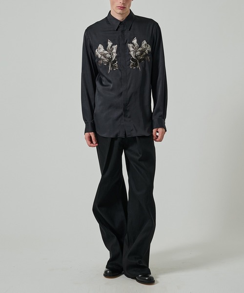 TAAKK（ターク）の「【TAAKK】EMBRIDERY SHIRTS（シャツ/ブラウス・メンズ・ブラック/ホワイト・2/3）」の6枚目の写真