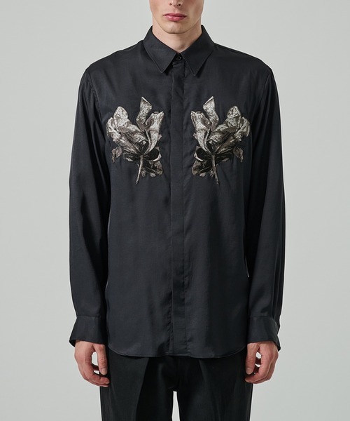 TAAKK（ターク）の「【TAAKK】EMBRIDERY SHIRTS（シャツ/ブラウス・メンズ・ブラック/ホワイト・2/3）」の13枚目の写真