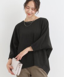 SHOO・LA・RUE | 【S-LL/7分袖】さらっとしたタッチ ゆるシルエットが心地よいドルマントップス(Tシャツ/カットソー)