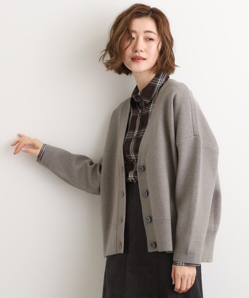 グレー ニット カーディガン　革靴 セール】季節に映える ニットカーディガン（カーディガン/ボレロ