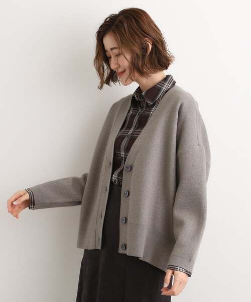 grove(グローブ)の「季節に映える ニットカーディガン(カーディガン/ボレロ・レディース・レッド系1/チャコールグレー/ダークグレー・02/01/04)」の5枚目の写真