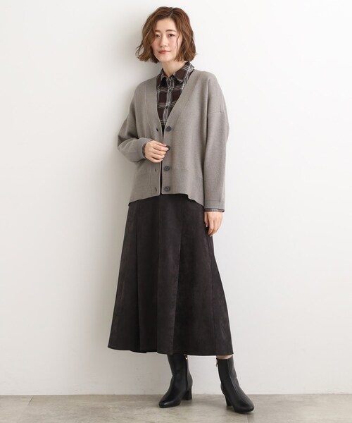 grove(グローブ)の「季節に映える ニットカーディガン(カーディガン/ボレロ・レディース・レッド系1/チャコールグレー/ダークグレー・02/01/04)」の6枚目の写真