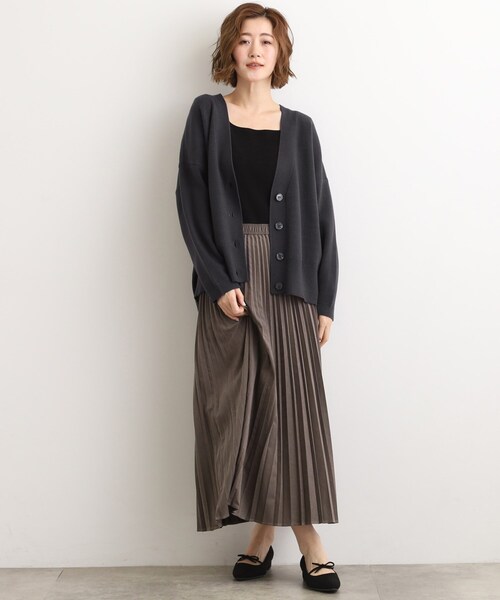 grove(グローブ)の「季節に映える ニットカーディガン(カーディガン/ボレロ・レディース・レッド系1/チャコールグレー/ダークグレー・02/01/04)」の10枚目の写真