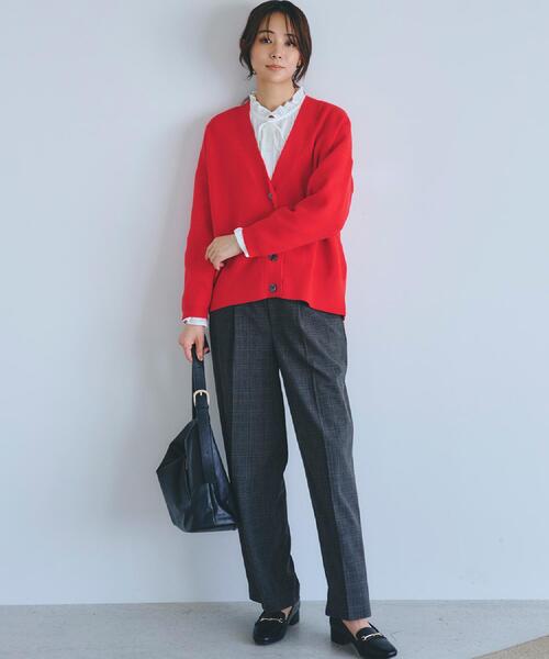 grove(グローブ)の「季節に映える ニットカーディガン(カーディガン/ボレロ・レディース・レッド系1/チャコールグレー/ダークグレー・02/01/04)」の12枚目の写真