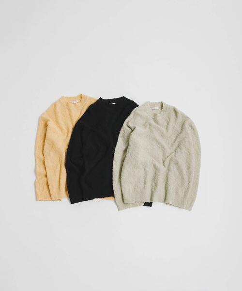 LAATO(ラート)の「pill pill loose knit(ニット/セーター・レディース・オレンジ/ブラック/ライトグレー・FREE)」の4枚目の写真