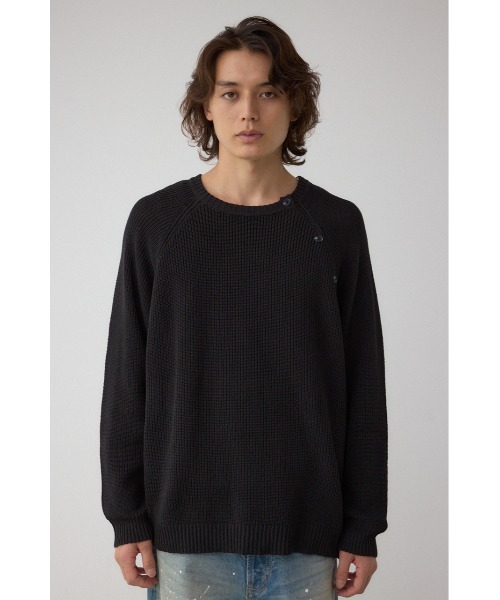 AZUL by moussy(アズールバイマウジー)の「ショルダーボタンニットトップス(ニット/セーター・メンズ・ブラック/ブラウン/ベージュ・SMALL/MEDIUM/LARGE)」の7枚目の写真