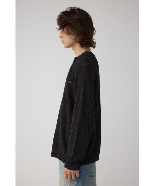 AZUL by moussy(アズールバイマウジー)の「ショルダーボタンニットトップス(ニット/セーター・メンズ・ブラック/ブラウン/ベージュ・SMALL/MEDIUM/LARGE)」の8枚目の写真
