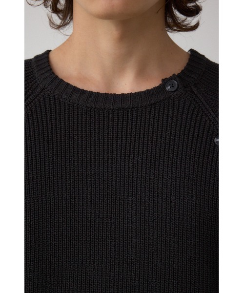 AZUL by moussy(アズールバイマウジー)の「ショルダーボタンニットトップス(ニット/セーター・メンズ・ブラック/ブラウン/ベージュ・SMALL/MEDIUM/LARGE)」の10枚目の写真