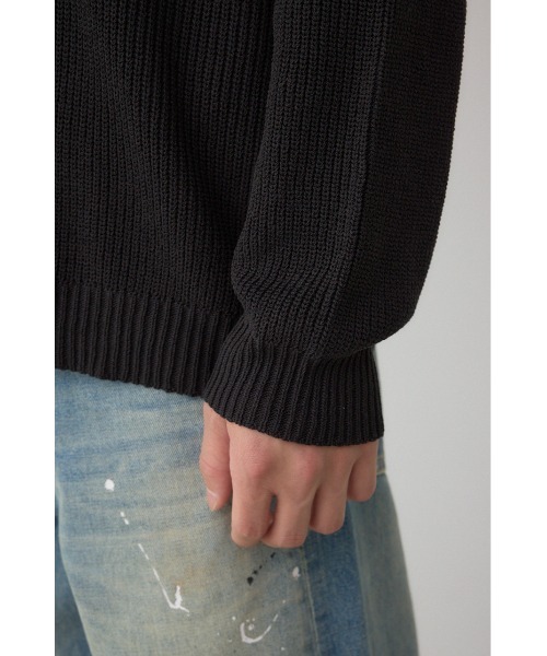 AZUL by moussy(アズールバイマウジー)の「ショルダーボタンニットトップス(ニット/セーター・メンズ・ブラック/ブラウン/ベージュ・SMALL/MEDIUM/LARGE)」の12枚目の写真