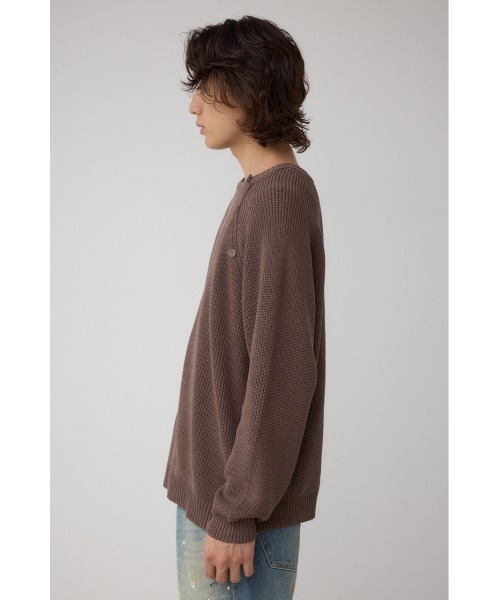 AZUL by moussy(アズールバイマウジー)の「ショルダーボタンニットトップス(ニット/セーター・メンズ・ブラック/ブラウン/ベージュ・SMALL/MEDIUM/LARGE)」の19枚目の写真