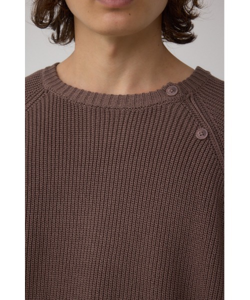 AZUL by moussy(アズールバイマウジー)の「ショルダーボタンニットトップス(ニット/セーター・メンズ・ブラック/ブラウン/ベージュ・SMALL/MEDIUM/LARGE)」の21枚目の写真
