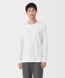無印良品(ムジルシリョウヒン)の紳士 あったか綿 厚手 クルーネック長袖Tシャツ(インナーウェア/肌着)