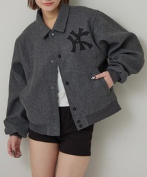 メンズのスタジャン（グレー/灰色系・ブランドロゴ）ファッション通販