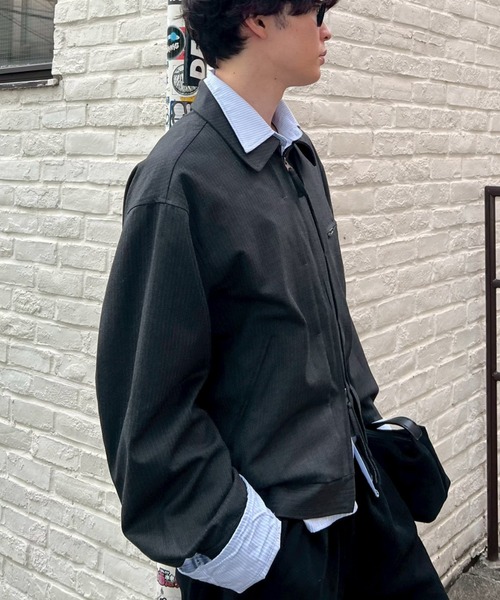 Chikashitsu +(チカシツプラス)の「【Chikashitsu +】pin tuck stripe blouson / 【チカシツプラス】ピンタックストライプブルゾン(ブルゾン・メンズ・チャコール/ブラック・L/M)」の20枚目の写真