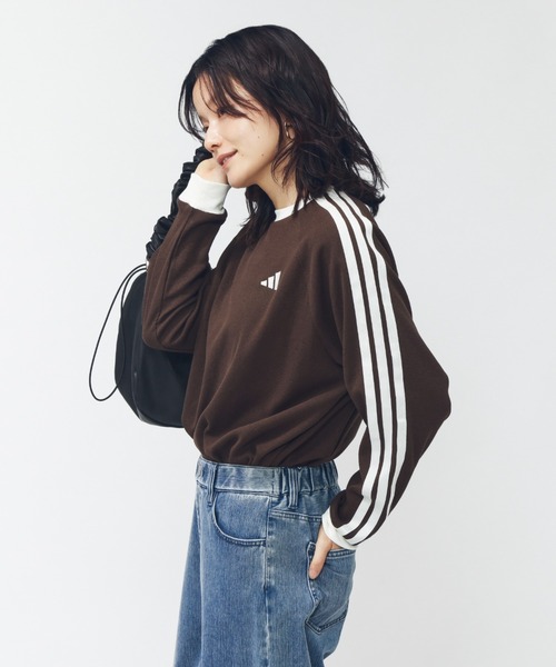 adidas(アディダス)の「【別注】アディダス adidas ワッフル スリーストライプス オーバーサイズフィット ロングスリーブTシャ 限定コラボ(Tシャツ/カットソー・レディース・オフホワイト/ブラウン/サンドグレー・S/M/L/XL)」の11枚目の写真