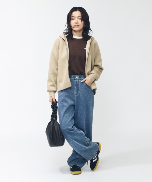 adidas(アディダス)の「【別注】アディダス adidas ワッフル スリーストライプス オーバーサイズフィット ロングスリーブTシャ 限定コラボ(Tシャツ/カットソー・レディース・オフホワイト/ブラウン/サンドグレー・S/M/L/XL)」の19枚目の写真