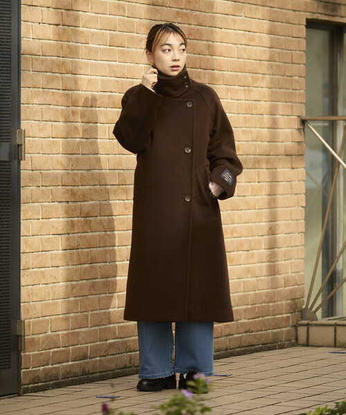 低身長サイズあり＞2WAY ウール ハイネック ロングコート（その他