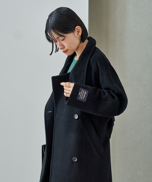 セール】＜低身長サイズあり＞2WAY ウール ハイネック ロングコート