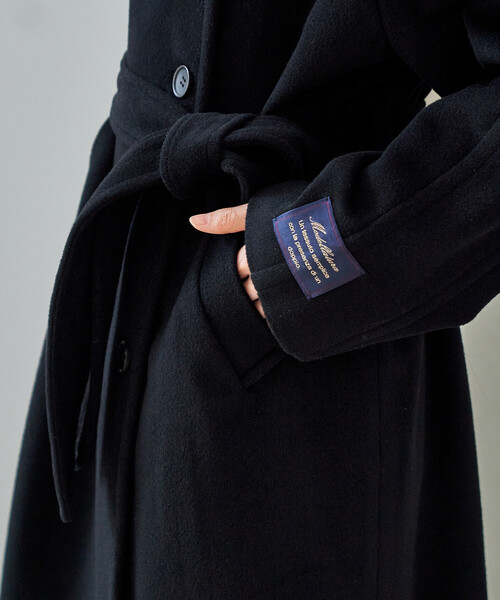 FREAK'S STORE（フリークスストア）の「＜低身長サイズあり＞2WAY ウール ハイネック ロングコート（ステンカラーコート・レディース・ブラウン/ブラック/オフホワイト・ﾌﾘ-/X-SMALL）」の4枚目の写真