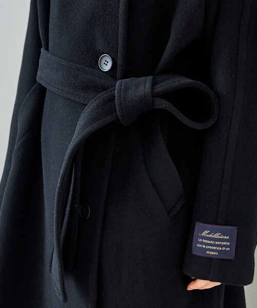 FREAK'S STORE（フリークスストア）の「＜低身長サイズあり＞2WAY ウール ハイネック ロングコート（ステンカラーコート・レディース・ブラウン/ブラック/オフホワイト・ﾌﾘ-/X-SMALL）」の6枚目の写真