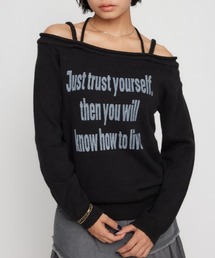 LAGUA GEM | NECK LOOSEY PRINT ニット(ニット/セーター)