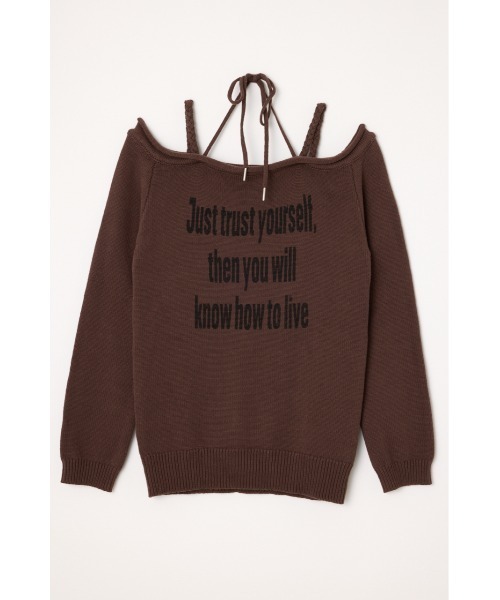 LAGUA GEM（ラグアジェム）の「NECK LOOSEY PRINT ニット（ニット/セーター・レディース・ブラウン/アイボリー/ブラック・FREE）」の12枚目の写真