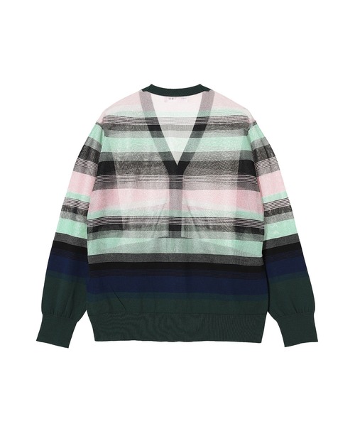 TOGA PULLA（トーガ　プルラ）の「TOGA PULLA Sheer knit cardigan TZ251-XO927（カーディガン/ボレロ・レディース・グリーン/ネイビー・MEDIUM）」の3枚目の写真