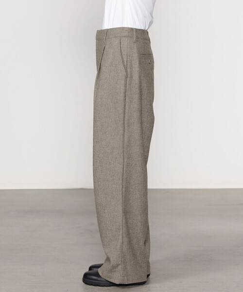GYMPHLEX（ジムフレックス）の「Gymphlex | ウールツイル ストレートワイドパンツ WOMEN（その他パンツ・レディース・ベージュ/ダークネイビー・12/14）」の9枚目の写真