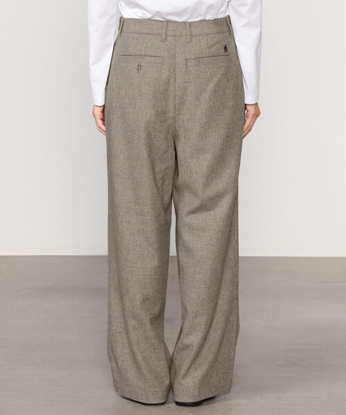 GYMPHLEX（ジムフレックス）の「Gymphlex | ウールツイル ストレートワイドパンツ WOMEN（その他パンツ・レディース・ベージュ/ダークネイビー・12/14）」の10枚目の写真