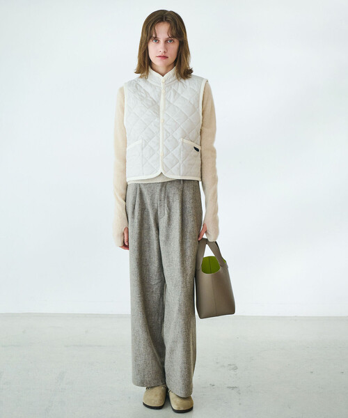 GYMPHLEX（ジムフレックス）の「Gymphlex | ウールツイル ストレートワイドパンツ WOMEN（その他パンツ・レディース・ベージュ/ダークネイビー・12/14）」の15枚目の写真