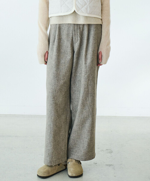 ワイドパンツ Gymphlex | ウールツイル ストレートワイドパンツ WOMEN（その他パンツ