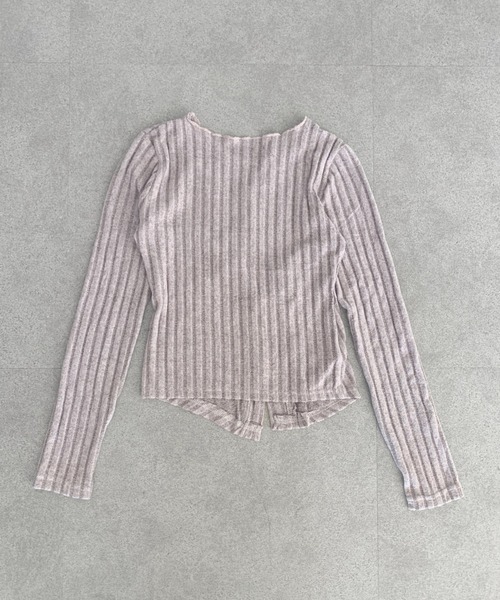 SHEPP(シープ)の「スリムフィットリブニットソー(ニット/セーター・レディース・アイボリー/ピンク/チャコール・M)」の14枚目の写真