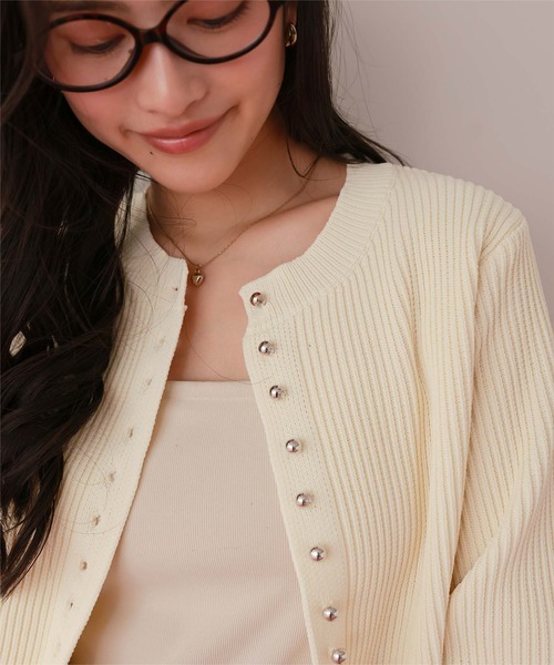 DÉPAREILLÉ カーディガン MIX LAME CARDIGAN / ミックスラメカーディガン｜DÉPAREILLÉ｜デパリエ