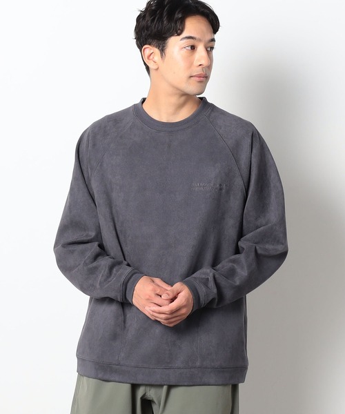 Grand PARK（グランドパーク）の「マイクロファイバーラグランスウェット（パーカー・メンズ・ライトグレー/アイボリー/ブルー/スミクロ・MEDIUM/LARGE）」の2枚目の写真