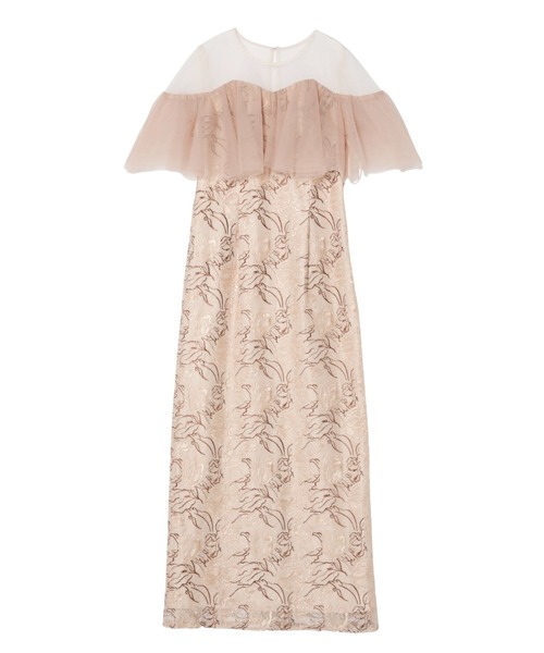 ANDRESD(アンドレスド)の「チュールフリルエンブロイダリードレス / tulle frills embroidery dress(ドレス・レディース・グリーン/ブラック/オレンジ/ネイビー・S/M/L)」の22枚目の写真
