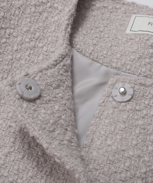 Fit more(フィットモア)の「エコファードッキングツイードジレ(カーディガン/ボレロ・レディース・ブラック/アイボリー/グレイッシュベージュ・FREE)」の17枚目の写真