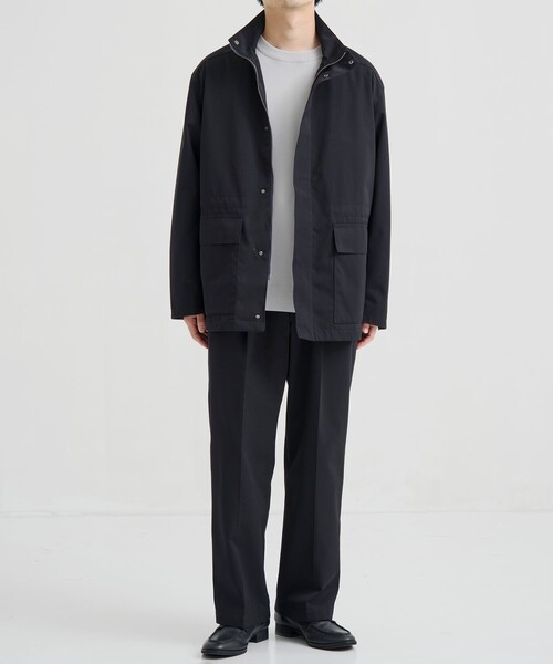 UNITED TOKYO(ユナイテッドトウキョウ)の「【残りわずか】WOOL COTTON ギャバ 2タックパンツ |防臭性/吸湿性/ムレ防止(スラックス・メンズ・ダークブラウン/ダークネイビー・1/2)」の4枚目の写真