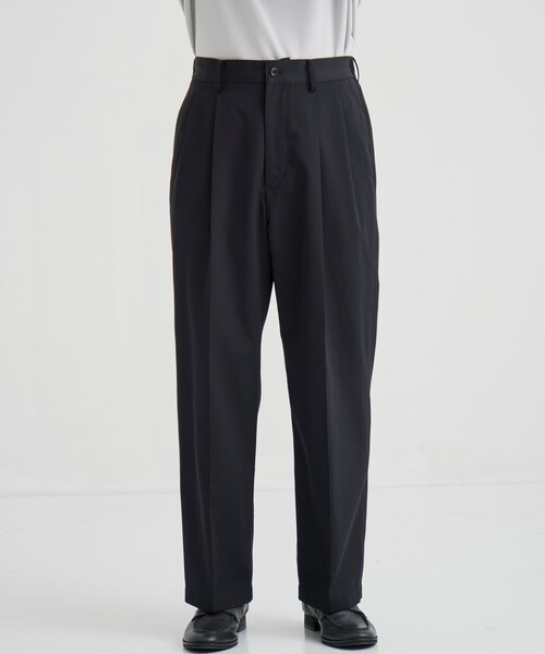 UNITED TOKYO(ユナイテッドトウキョウ)の「【残りわずか】WOOL COTTON ギャバ 2タックパンツ |防臭性/吸湿性/ムレ防止(スラックス・メンズ・ダークブラウン/ダークネイビー・1/2)」の8枚目の写真