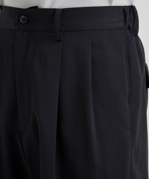 UNITED TOKYO(ユナイテッドトウキョウ)の「【残りわずか】WOOL COTTON ギャバ 2タックパンツ |防臭性/吸湿性/ムレ防止(スラックス・メンズ・ダークブラウン/ダークネイビー・1/2)」の12枚目の写真