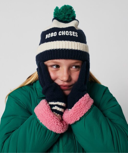 boubouticボブティック　ニット帽 セール】striped beanie【キッズ】（ニットキャップ/ビーニー）｜BOBO