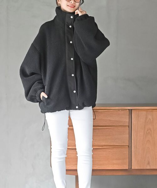 rps(アールピーエス)の「ボアスタンドブルゾン(ブルゾン・レディース・アイボリー/ブラック・フリー)」の17枚目の写真